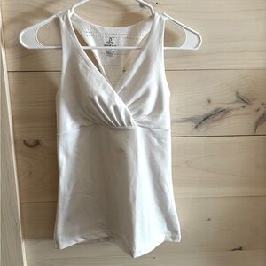 Prana racer back tank top. Size small. White